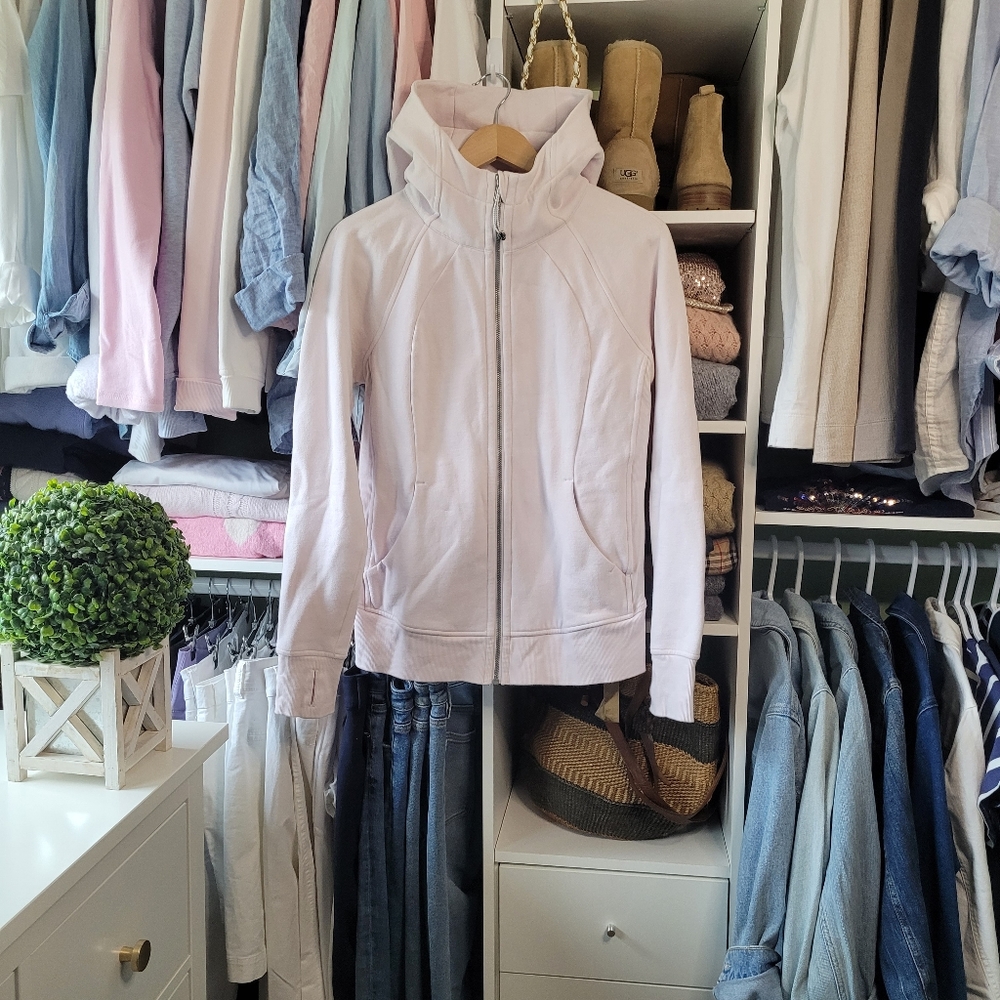 Lululemon Scuba Full-Zip Hoodie Pink - Like New - Size 8 - Flutterby Pink - Picture 5 of 11
